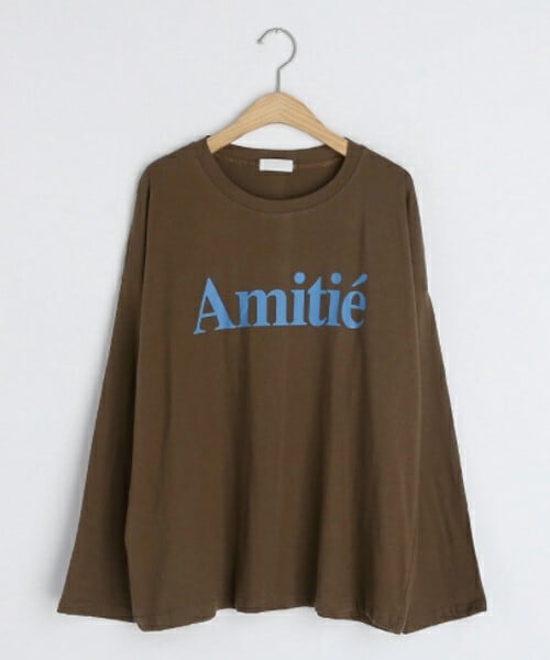 DHOLIC（ディーホリック）の「AmitieTシャツ（Tシャツ/カットソー・レディース・ホワイト/ブラック/ブラウン・FREE）」の3枚目の写真