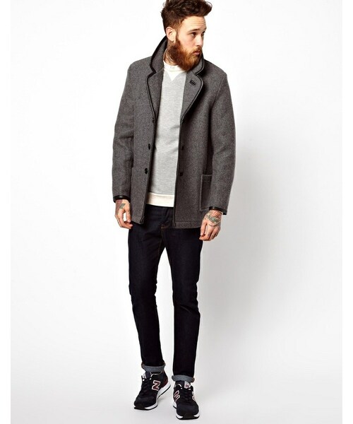 YMC(ワイエムシー)の「YMC x Gloverall Wool Car Coat(ジャケット/アウター・grey・L-Chest 40-42")」の3枚目の写真
