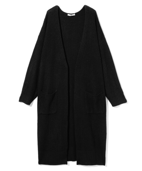GRL（グレイル）の「ロングニットカーディガン（カーディガン/ボレロ・レディース・モカ/ブラック/ベージュ・F）」の2枚目の写真