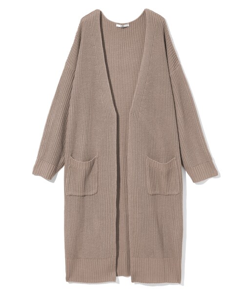 GRL（グレイル）の「ロングニットカーディガン（カーディガン/ボレロ・レディース・モカ/ブラック/ベージュ・F）」の3枚目の写真