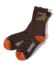 ALDIES | Thank You Sox(Brown)(ソックス/靴下)