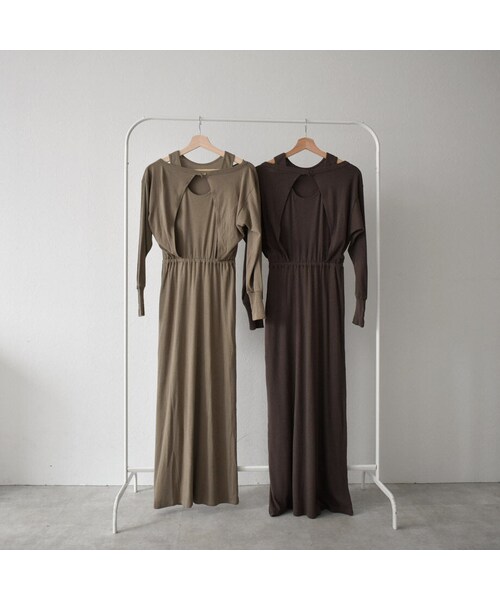 Lavish Gate（ラヴィッシュゲート）の「onepiece-04027　日本製　4way レイヤードワンピース　モカベージュ　ブラウン（ワンピース・レディース・その他）」の11枚目の写真