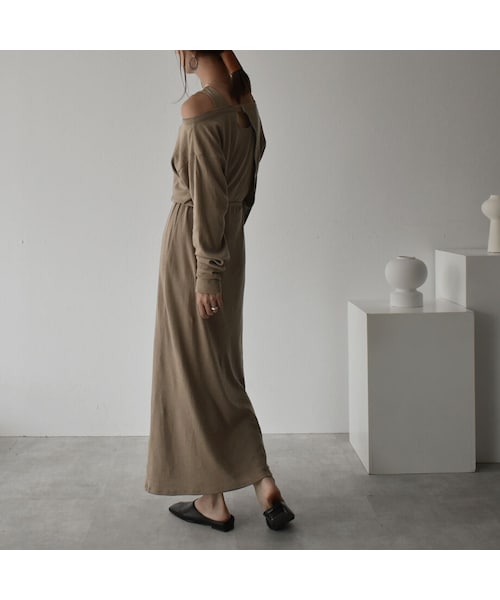 Lavish Gate（ラヴィッシュゲート）の「onepiece-04027　日本製　4way レイヤードワンピース　モカベージュ　ブラウン（ワンピース・レディース・その他）」の7枚目の写真