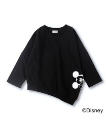 BRANSHES | 【ミッキーマウス】アシンメトリー長袖Tシャツ(Tシャツ/カットソー)
