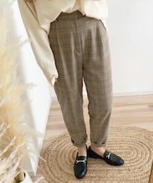 chocomee | グレンチェックテーパードパンツ(その他パンツ)
