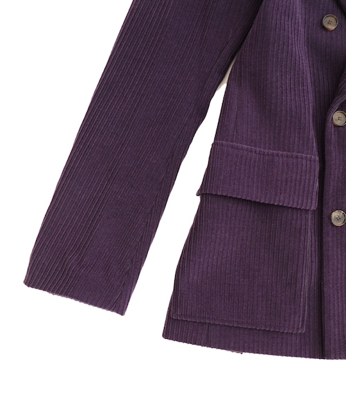 BED j.w. FORD 濃紫 ウールコーデュロイ チェスターコートサイズ0 BED J.W. FORD（ベッドフォード）の「Corduroy Double Jacket（）」 - WEAR