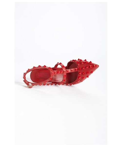 VALENTINO（ヴァレンティノ）の「Valentino 'Rockstud' T Strap Pump（パンプス・Red・8US / 38EU）」の4枚目の写真