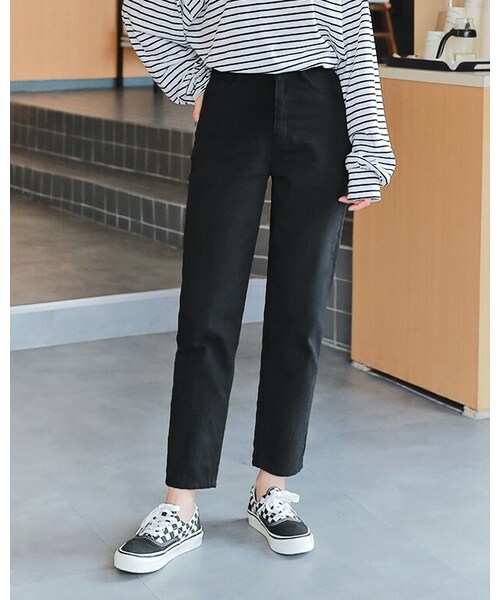 HOTPING（ホッピン）の「ベーシックコットンテーパードパンツ（その他パンツ・レディース・Beige/Black・S/M/L/XL/2XL/3XL）」の2枚目の写真