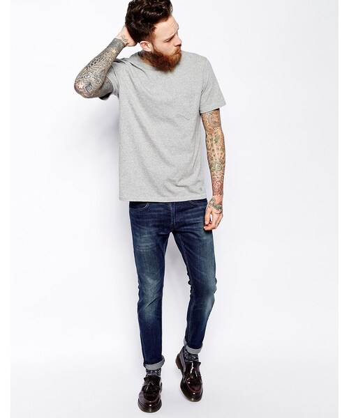 Lee（リー）の「Lee Jeans T-Shirt with Pocket（Tシャツ/カットソー・grey・XL-Chest 42-44"）」の4枚目の写真