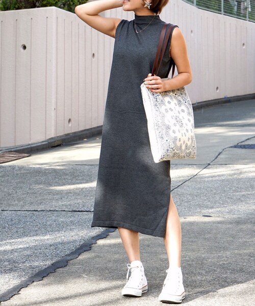 no brand（ノーブランド）の「ベーシックニットハイネックロングワンピース・全３色（ワンピース・レディース・その他）」の12枚目の写真