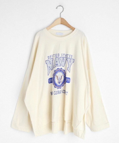 DHOLIC（ディーホリック）の「アンバランスプリントウェット（スウェット・レディース・ブルー/グレー/ホワイト・FREE）」の2枚目の写真