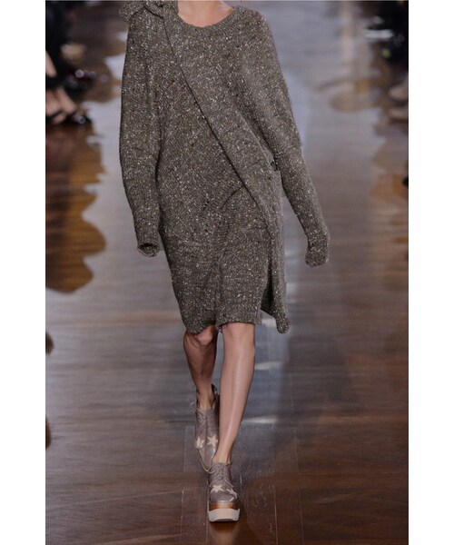 STELLA McCARTNEY（ステラマッカートニー）の「Stella McCartney Chunky-knit wool-blend shoulder bag（ショルダーバッグ・レディース・Brown・One size）」の5枚目の写真