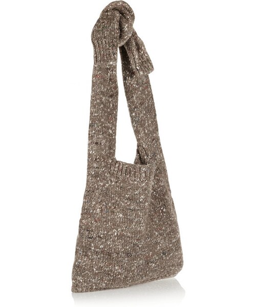 STELLA McCARTNEY（ステラマッカートニー）の「Stella McCartney Chunky-knit wool-blend shoulder bag（ショルダーバッグ・レディース・Brown・One size）」の3枚目の写真