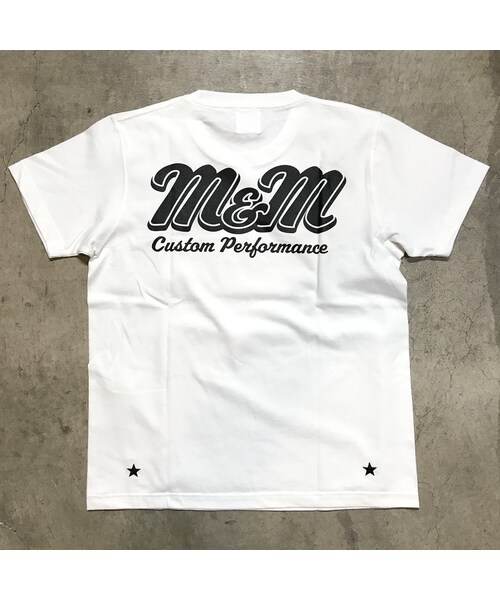 M&M（エムアンドエム）の「M&M - PRINT S/S TEE MT-022 (WHITE)（Tシャツ/カットソー）」 - WEAR