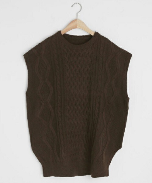 DHOLIC(ディーホリック)の「ツイストルーズベスト(ベスト・レディース・ベージュ/ブラウン/ブルー/ホワイト・FREE)」の3枚目の写真