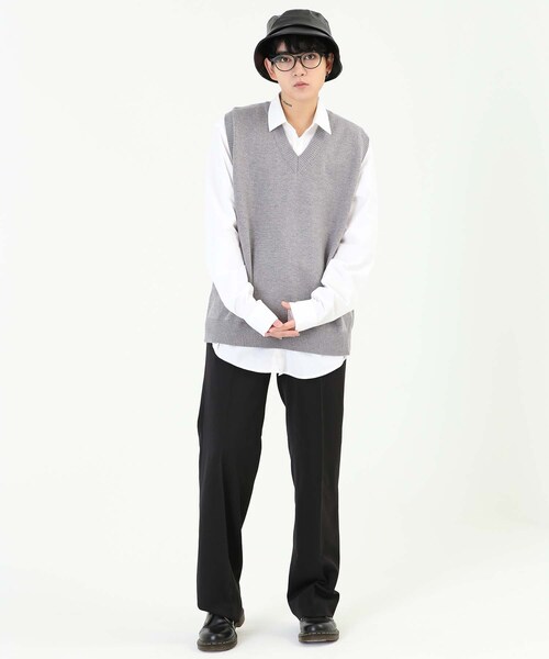 BOYSHE（ボーイシー）の「ロングワイドスラックス　ブラック【2 size】（スラックス・レディース・その他）」の4枚目の写真