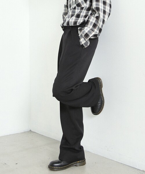 BOYSHE（ボーイシー）の「ロングワイドスラックス　ブラック【2 size】（スラックス・レディース・その他）」の10枚目の写真