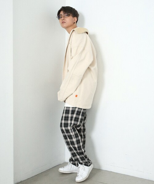 BOYSHE（ボーイシー）の「コットン チェックセミワイドパンツ　ブラック（その他パンツ・レディース・その他）」の7枚目の写真