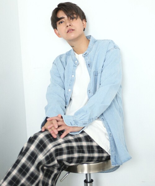 BOYSHE（ボーイシー）の「コットン チェックセミワイドパンツ　ブラック（その他パンツ・レディース・その他）」の4枚目の写真