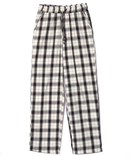 BOYSHE(ボーイシー)の「コットン チェックセミワイドパンツ アイボリー(その他パンツ・レディース・その他)」の8枚目の写真
