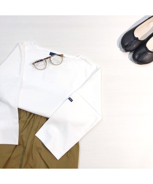 SAINT JAMES（セントジェームス）の「CRAZSLOU [ NEIGE(WHT) ]（Tシャツ/カットソー・レディース・その他）」の4枚目の写真