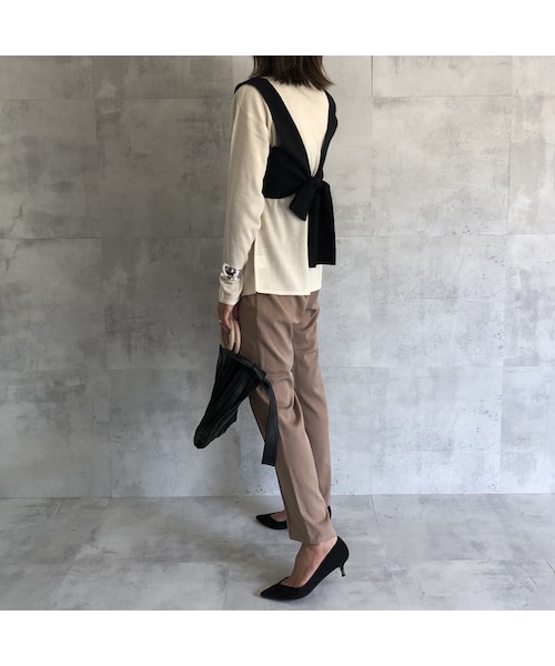 copine（コピン）の「再入荷！大人可愛いバッグリボン！ニットビスチェ ×ルーズタートルニットSET(3color)【クリックポスト対象商品】（ニット/セーター・レディース・その他）」の10枚目の写真