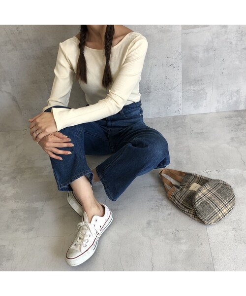 copine(コピン)の「優秀着回しitem!バックオープンリブカットソー(4color)【クリックポスト対象商品】(Tシャツ/カットソー・レディース・その他)」の6枚目の写真