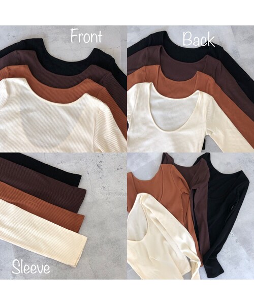copine(コピン)の「優秀着回しitem!バックオープンリブカットソー(4color)【クリックポスト対象商品】(Tシャツ/カットソー・レディース・その他)」の15枚目の写真