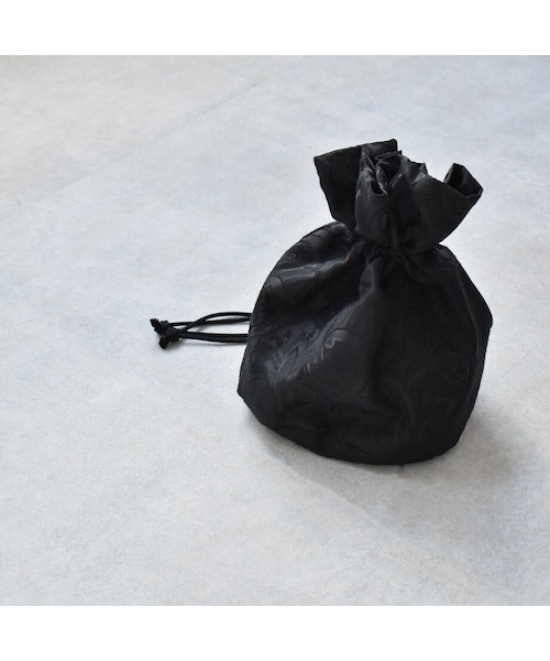 Lavish Gate（ラヴィッシュゲート）の「nh-bag2-02518　日本製　ペイズリー柄　ジャガード巾着バッグ　ブラック　グリーン　シャンパン（ハンドバッグ・レディース・その他）」の11枚目の写真