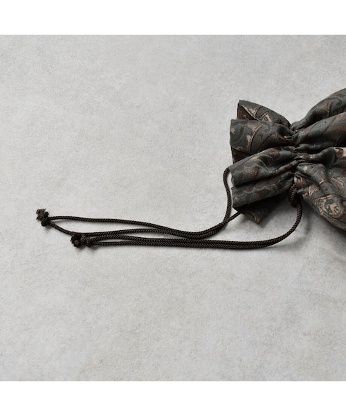 Lavish Gate（ラヴィッシュゲート）の「nh-bag2-02518　日本製　ペイズリー柄　ジャガード巾着バッグ　ブラック　グリーン　シャンパン（ハンドバッグ・レディース・その他）」の9枚目の写真