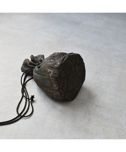 Lavish Gate（ラヴィッシュゲート）の「nh-bag2-02518　日本製　ペイズリー柄　ジャガード巾着バッグ　ブラック　グリーン　シャンパン（ハンドバッグ・レディース・その他）」の10枚目の写真