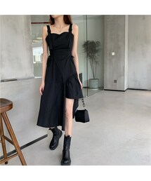 【韓国ブランド】カジュアルアシンメトリーワンピースN289 no brand(ノーブランド)の「ワンピース アシンメトリー 不規則