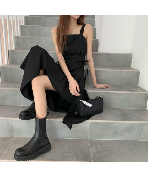 no brand（ノーブランド）の「ワンピース アシンメトリー 不規則