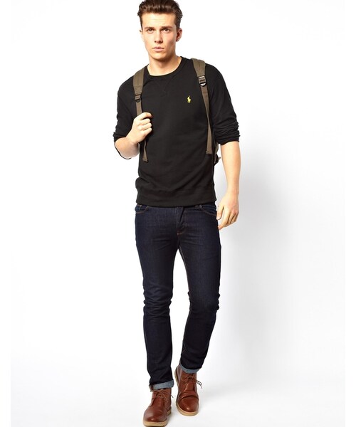 POLO RALPH LAUREN（ポロ ラルフ ローレン）の「Polo Ralph Lauren Sweat In Cotton Pique（スウェット・black・XXL-Chest 44-46"）」の3枚目の写真