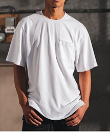 RE:LORE | Box Pocket Side Slit Tee White　20S-101(Tシャツ/カットソー)