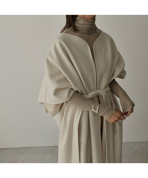 Lavish Gate（ラヴィッシュゲート）の「nh-tops-02188  　シアーメローパイピングタートル プルオーバー　グレージュ（Tシャツ/カットソー・レディース・その他）」の6枚目の写真