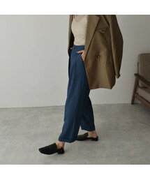 Lavish Gate | bottoms-02078　セミワイド ストレート アンクルパンツ　グレイッシュブルー(その他パンツ)