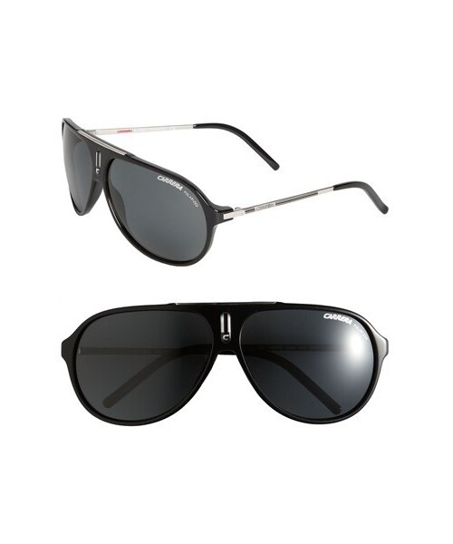 CARRERA(カレラ)の「Carrera Eyewear 'Hots' 64mm Aviator Sunglasses(サングラス・Black)」の1枚目の写真