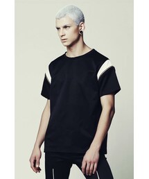 Eliran Nargassi | Black Tshirt with white sleeves(Tシャツ/カットソー)
