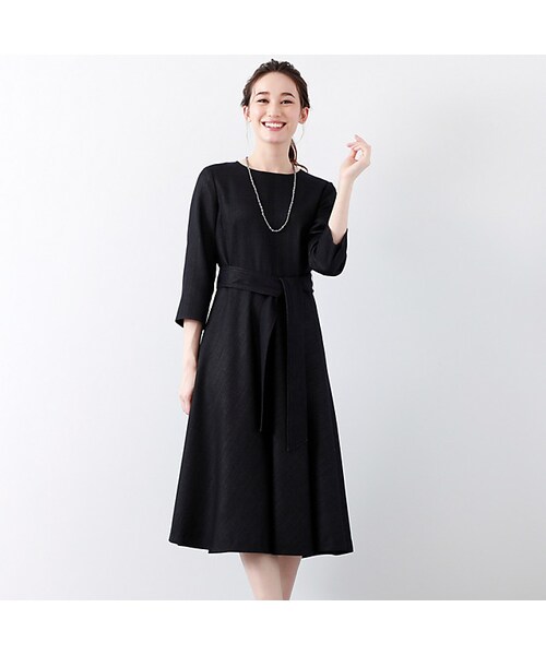 アマカ】一度着用美品シャンブレーデニムワンピース