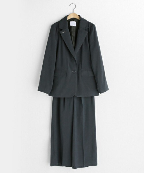 DHOLIC（ディーホリック）の「ツーボタンジャケット&スラックスSET（セットアップ・レディース・ブラック/グリーン/パープル・S/M）」の2枚目の写真