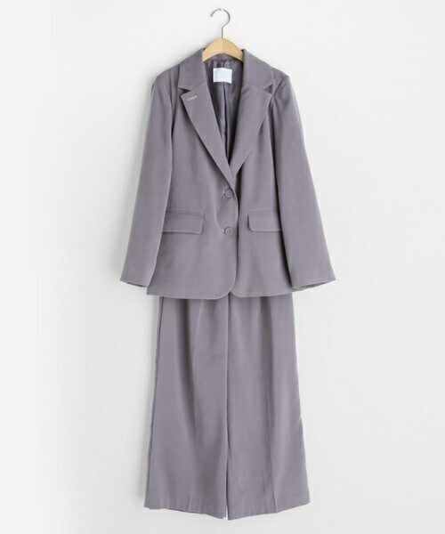 DHOLIC（ディーホリック）の「ツーボタンジャケット&スラックスSET（セットアップ・レディース・ブラック/グリーン/パープル・S/M）」の3枚目の写真