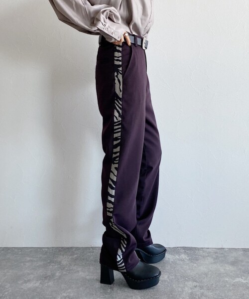 PAGEBOY（ページボーイ）の「【CORE】ラインスラックスパンツ（パンツ・レディース・ブラック/ブラウン・S, M）」の6枚目の写真