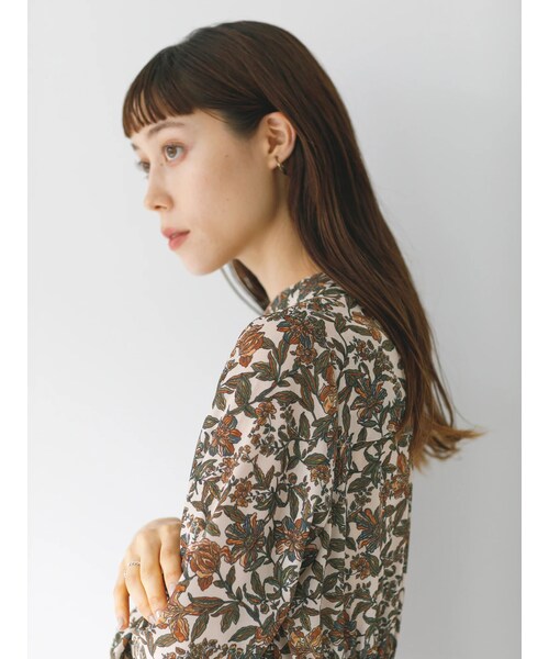 koe（コエ）の「フランスのdeveaux社プリントマキシワンピース（その他・ブラック/ベージュ/グリーン・F）」の12枚目の写真