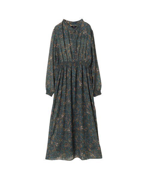 koe（コエ）の「フランスのdeveaux社プリントマキシワンピース（その他・ブラック/ベージュ/グリーン・F）」の20枚目の写真