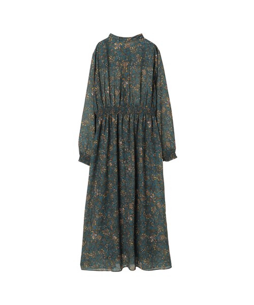 koe（コエ）の「フランスのdeveaux社プリントマキシワンピース（その他・ブラック/ベージュ/グリーン・F）」の15枚目の写真