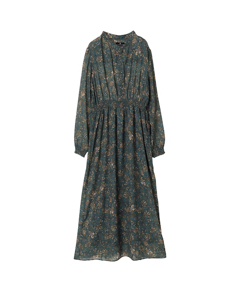 koe（コエ）の「フランスのdeveaux社プリントマキシワンピース（その他・ブラック/ベージュ/グリーン・F）」の14枚目の写真