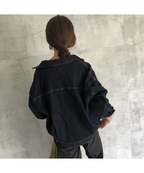 copine（コピン）の「再入荷！大人な抜け感ゆるデニムジャケット(2color)（デニムジャケット・レディース・その他）」の6枚目の写真