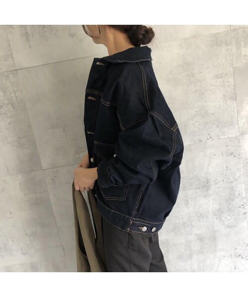 copine（コピン）の「再入荷！大人な抜け感ゆるデニムジャケット(2color)（デニムジャケット・レディース・その他）」の5枚目の写真