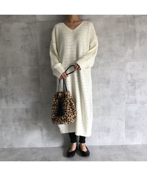 copine（コピン）の「ざっくりルーズニットワンピース(4color)（ワンピース・レディース・その他）」の8枚目の写真